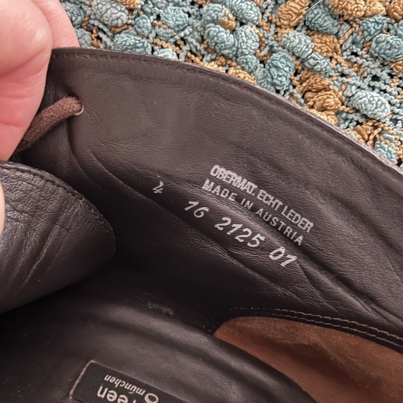 Paul Green Lace Up Brown Metallic Suede Booties - Picture 10 of 10